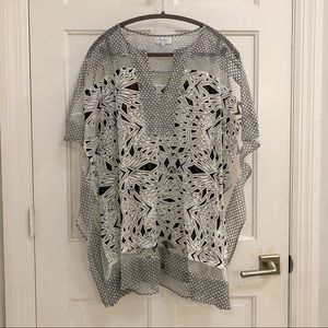 Parker Beach Swim Cover Up in Black and White